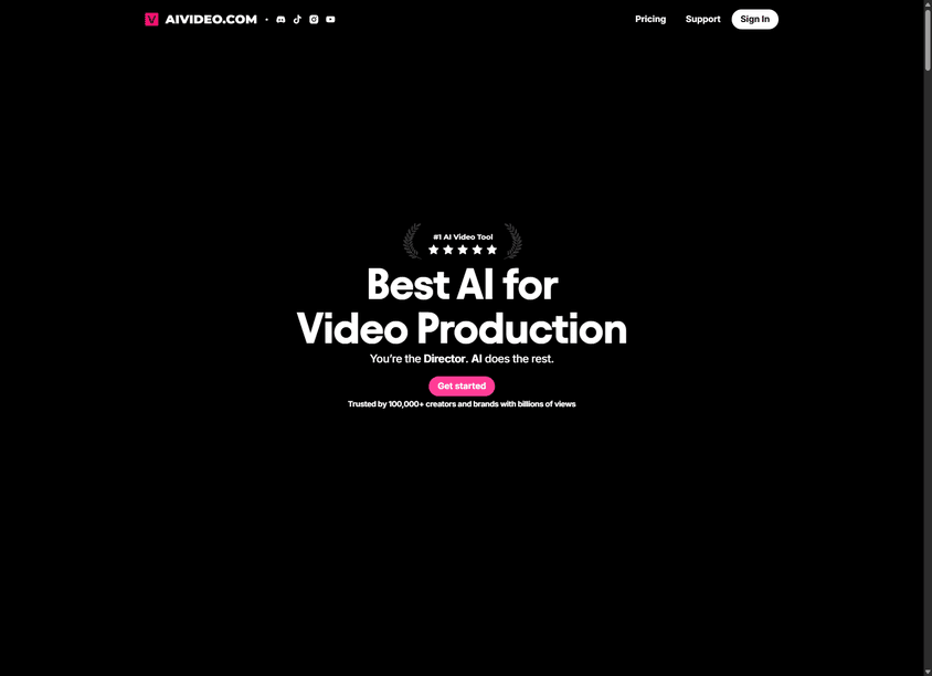 AIvideo.com screenshot
