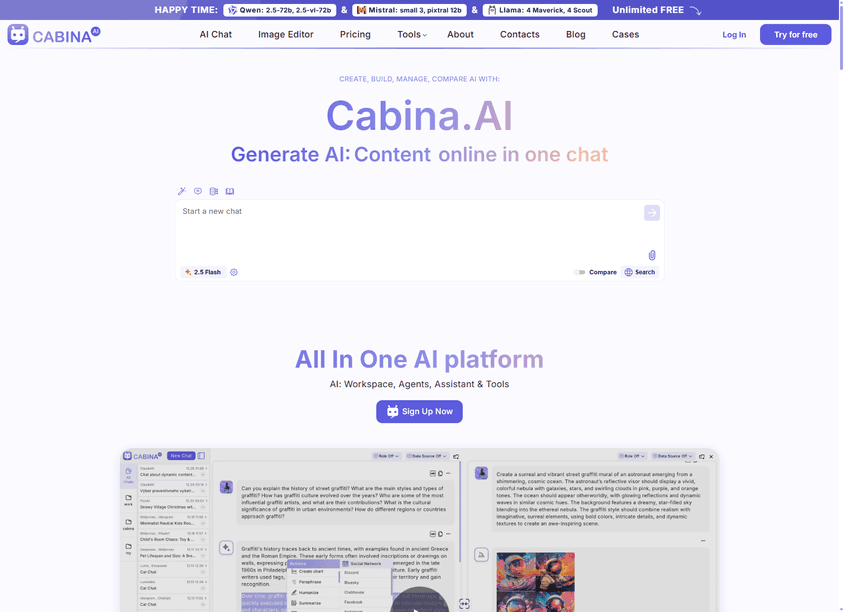 Cabina.AI screenshot