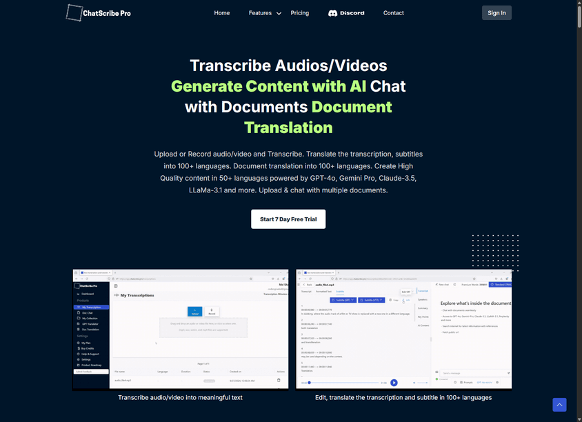 ChatScribe Pro screenshot