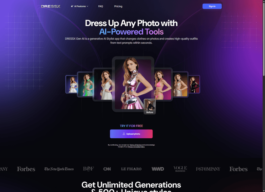 DRESSX screenshot
