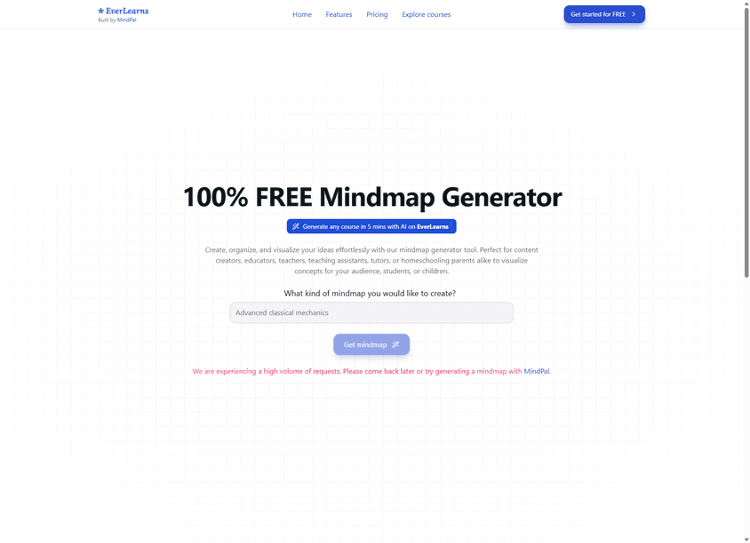 EverLearns Mindmap Generator screenshot