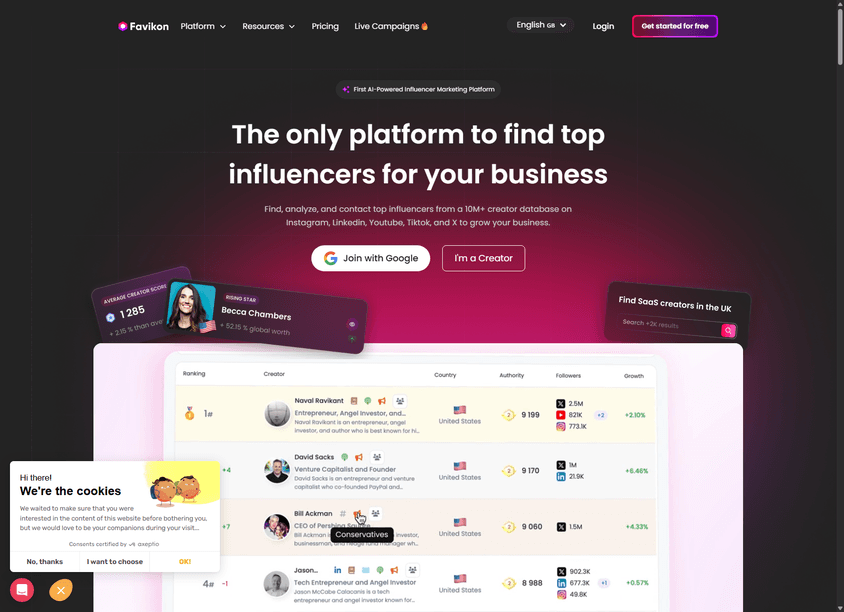 Favikon screenshot