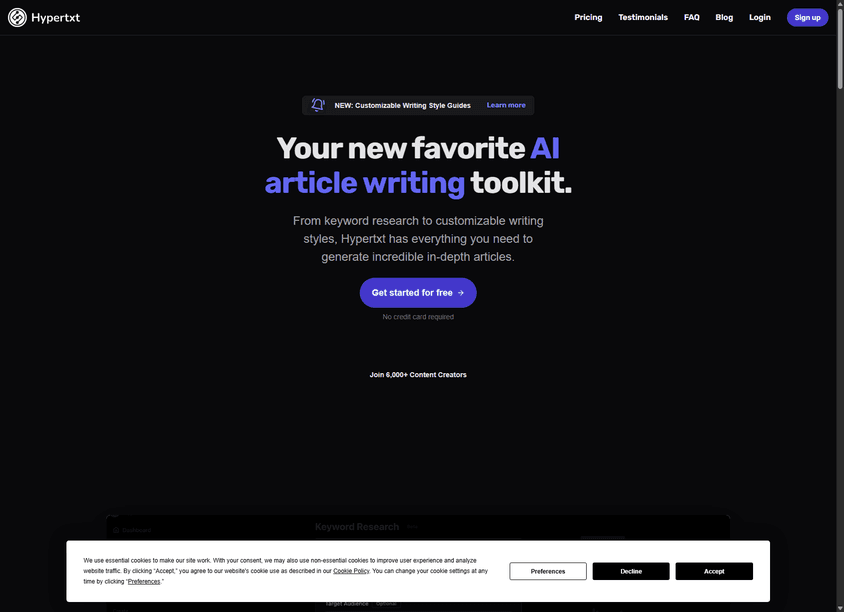 Hypertxt AI screenshot