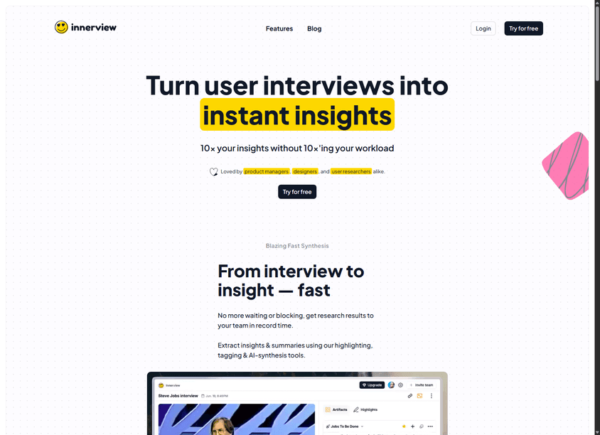 Innerview screenshot