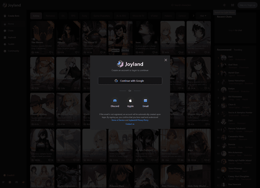 Joyland.ai screenshot