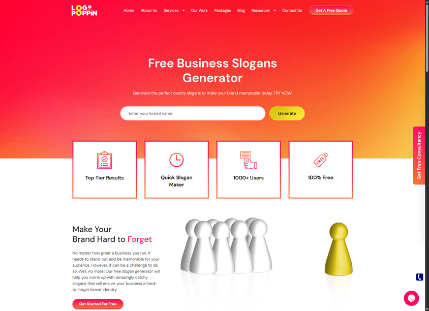 Free Business Slogans Generator screenshot