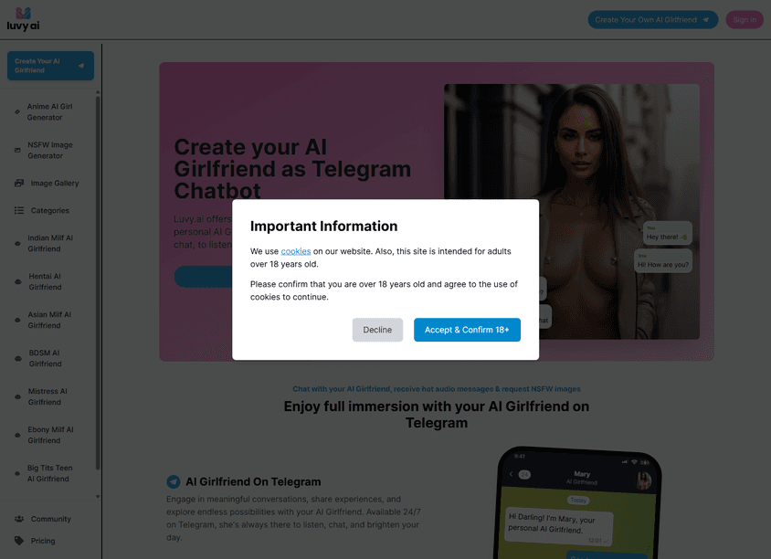 Luvy AI screenshot