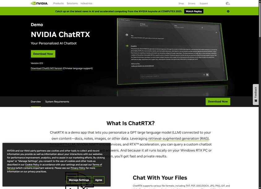 NVIDIA Chat With RTX screenshot