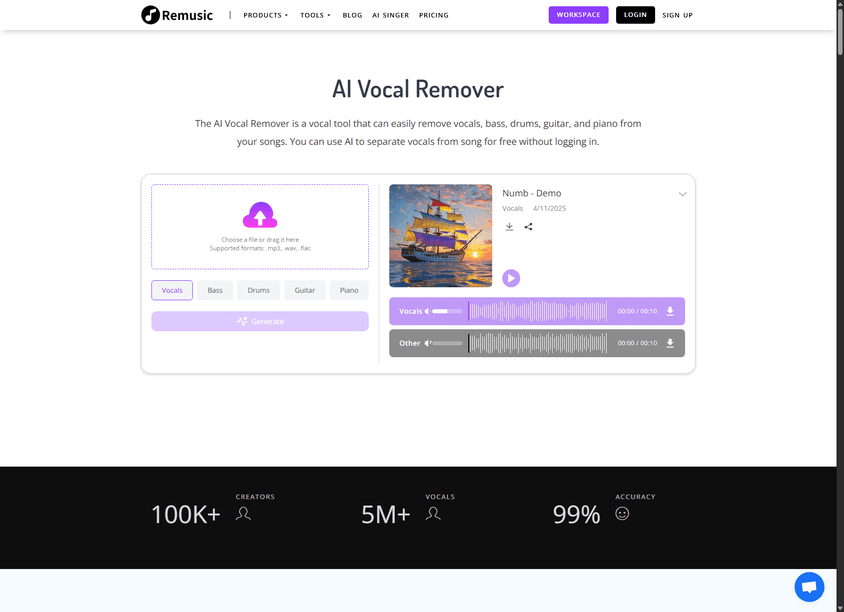 Vocal Remover by Remusic screenshot