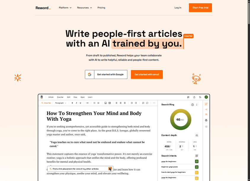Reword AI screenshot