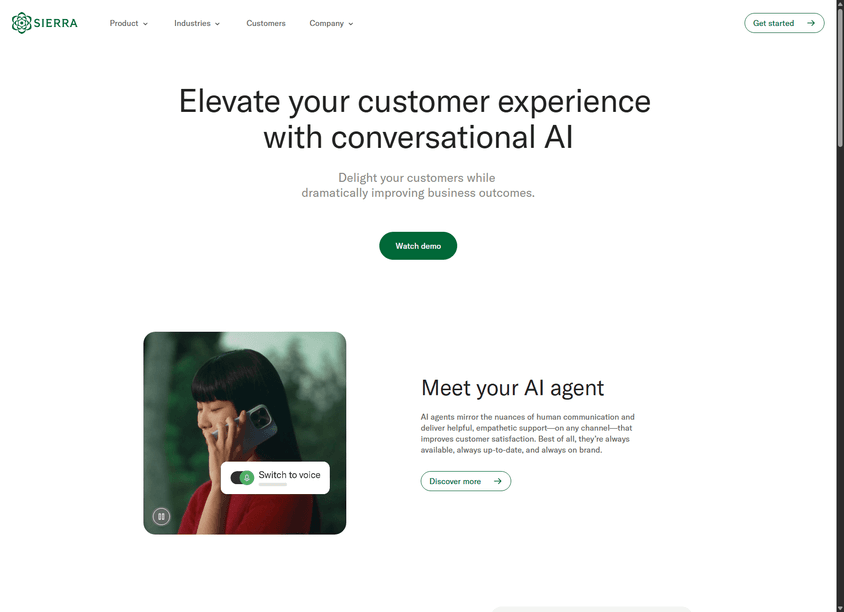 Sierra Conversational AI Platform screenshot