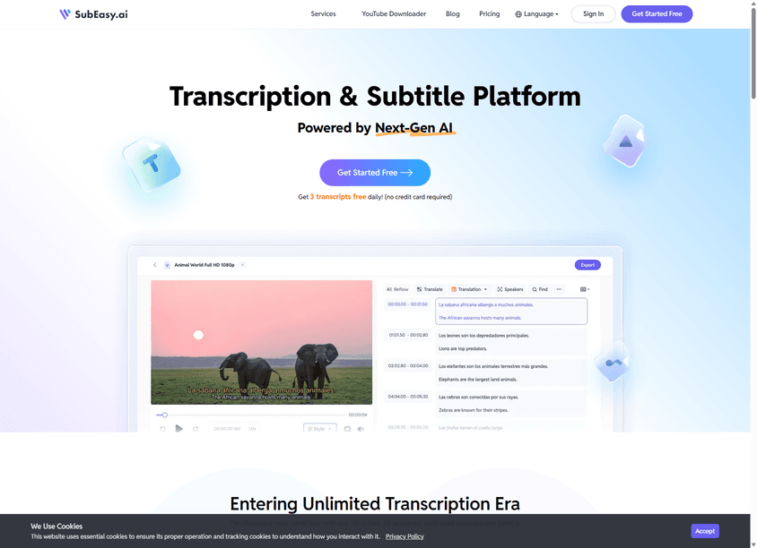 SubEasy.ai screenshot