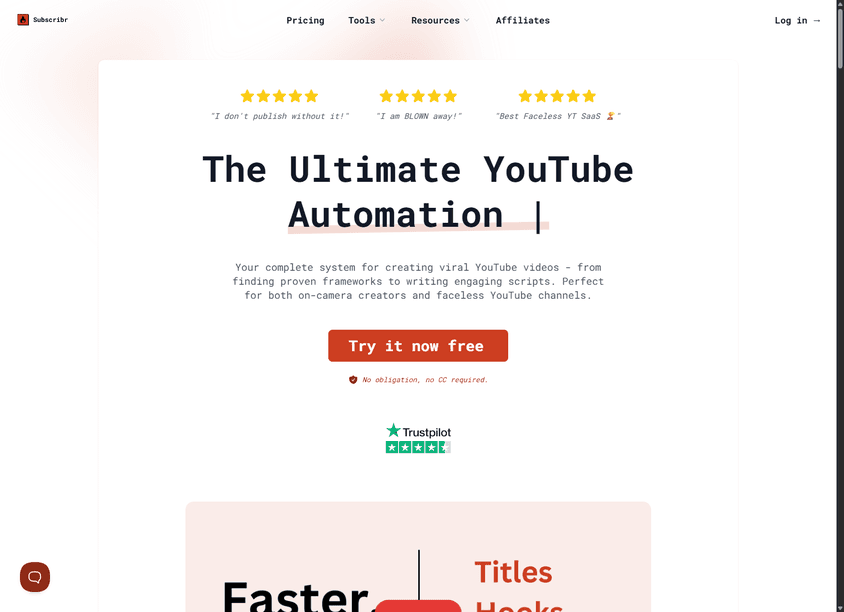 Subscribr AI screenshot