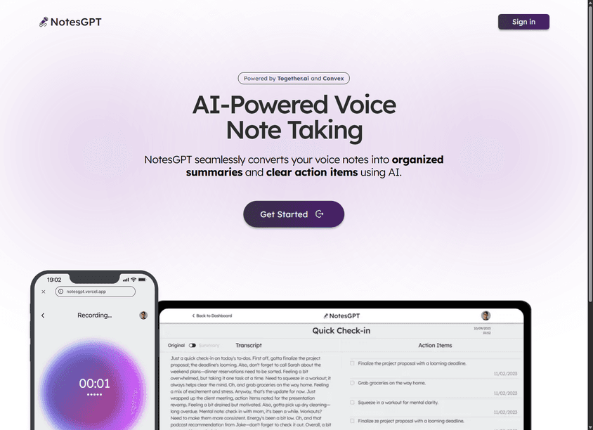 NotesGPT screenshot
