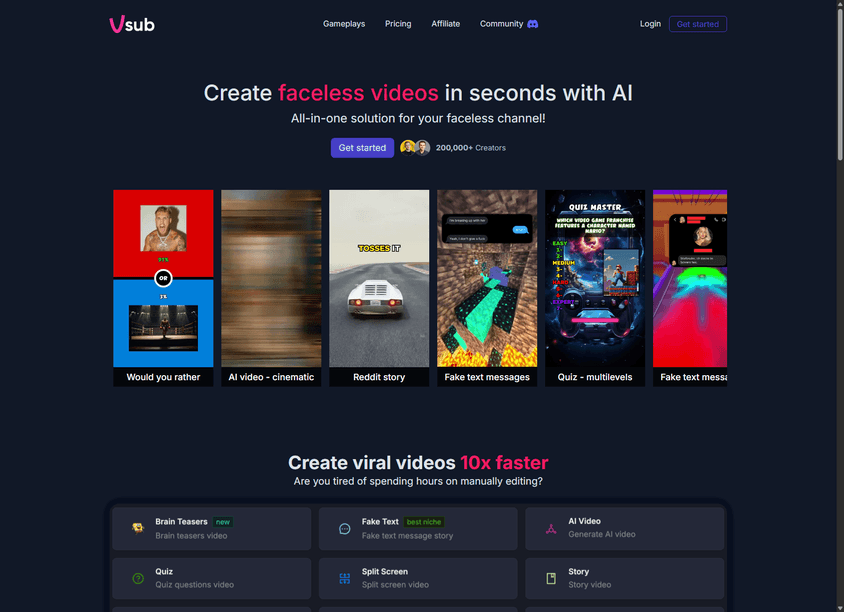 Vsub AI screenshot